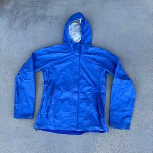 The North Face HyVent 2L Blue Full Zip Hooded Rain Jacket‎ Women's Medium